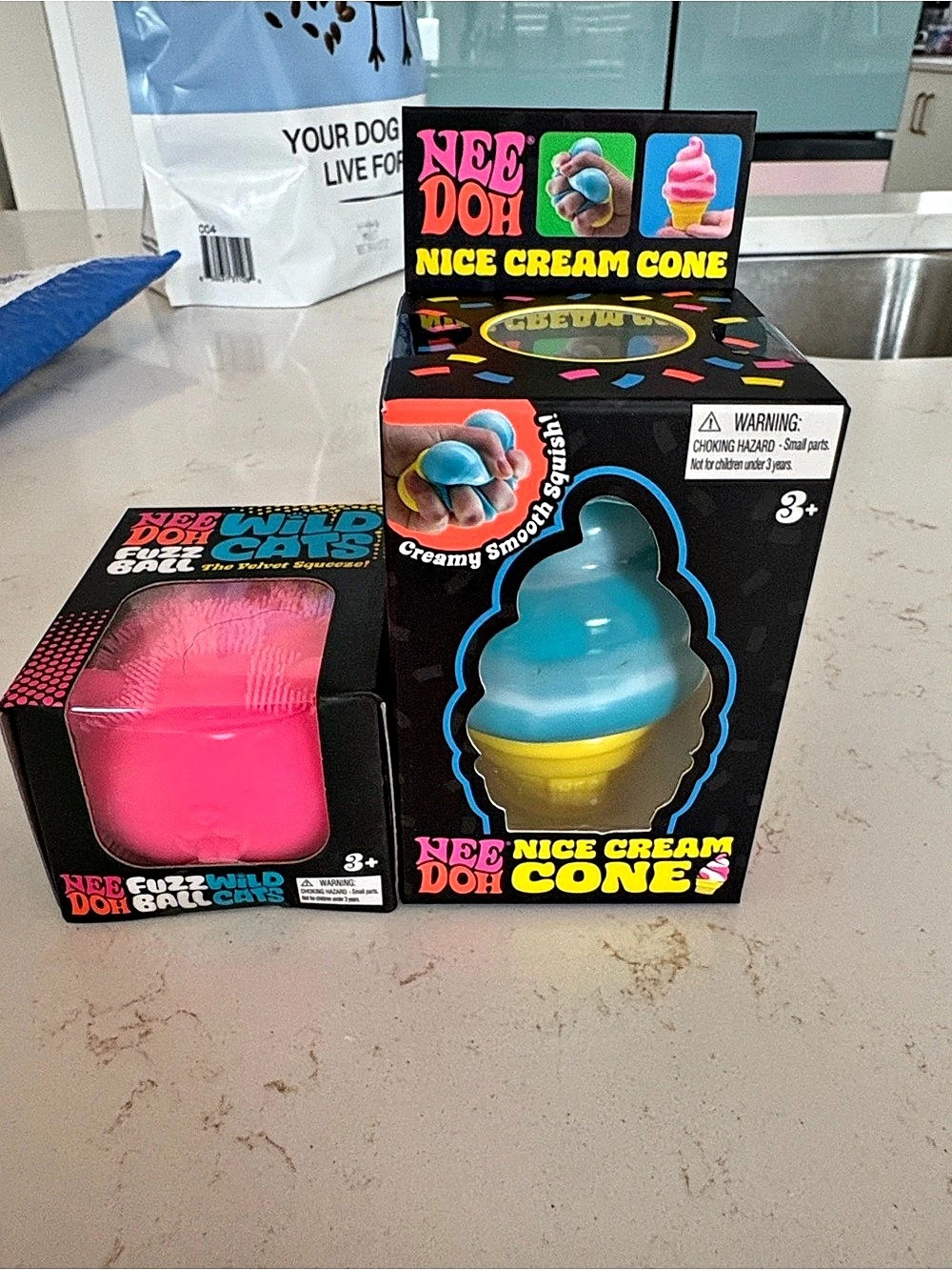 Nee Doh Nice Cream Cone Toy Set Blue & Pink NWT. Authentic. Fast safe ship.